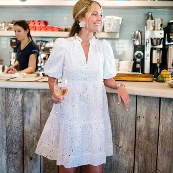 Tuckernuck x Cameron Eubanks Wimberly White Eyelet Palmer Cottagecore Dress